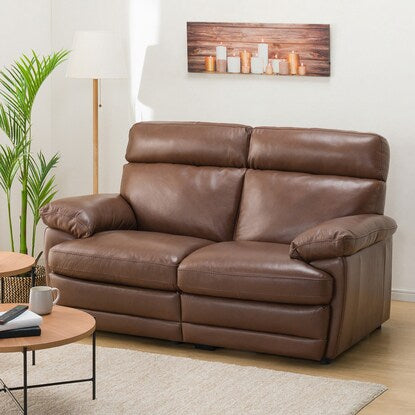 2-seater genuine leather sofa (Z278KD DBR)