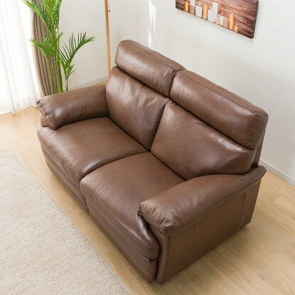 2-seater genuine leather sofa (Z278KD DBR)