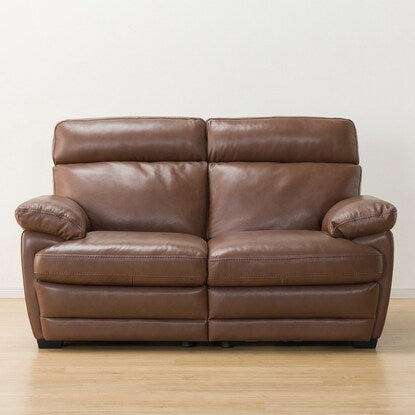 2-seater genuine leather sofa (Z278KD DBR)