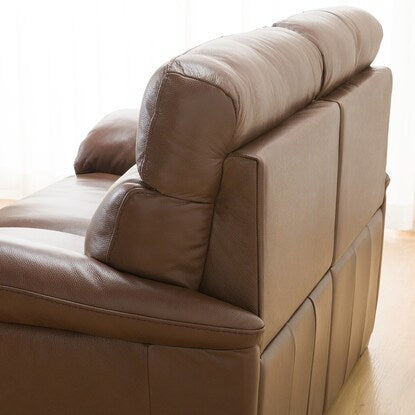 2-seater genuine leather sofa (Z278KD DBR)