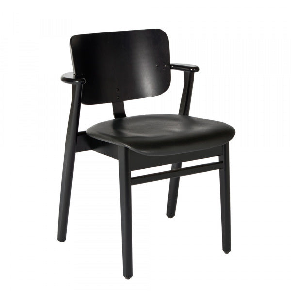 DOMUS CHAIR バーチ材 ブラックステイン×レザー