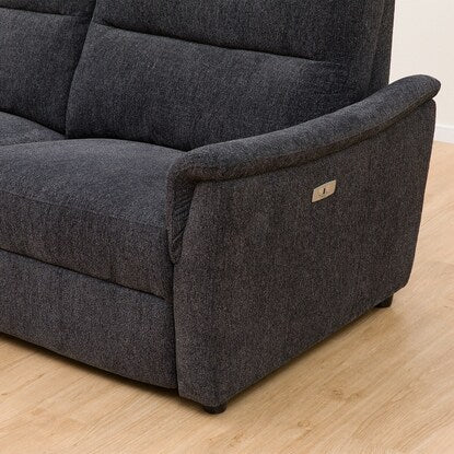 3-seater electric upholstered reclining sofa (KK6133 DGY)