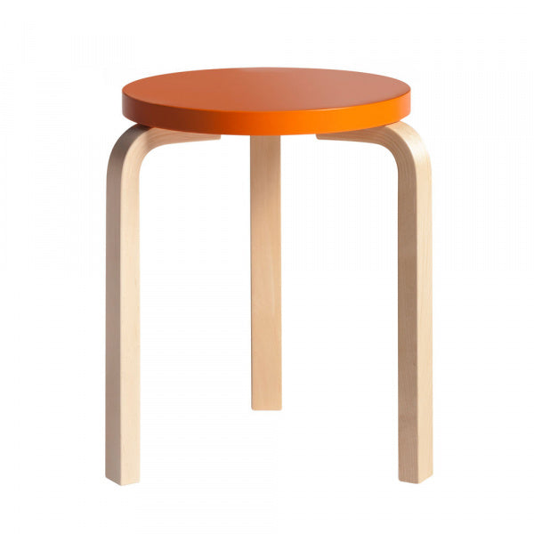 STOOL 60 stool, Paimio, orange lacquer