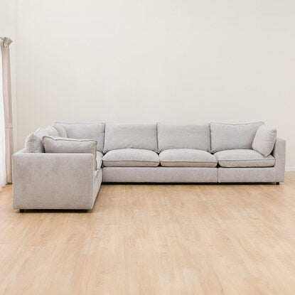 Large upholstered corner sofa set of 5 (LB06 GY)