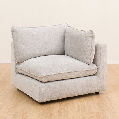 Fabric upholstered left arm sofa (LB06 GY)