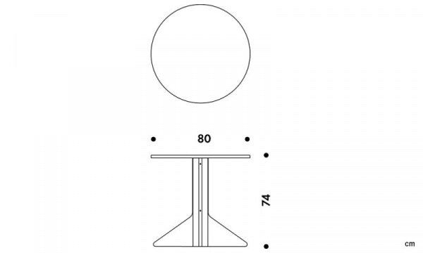 KAARI テーブル REB004 φ110cm ブラックリノリウム