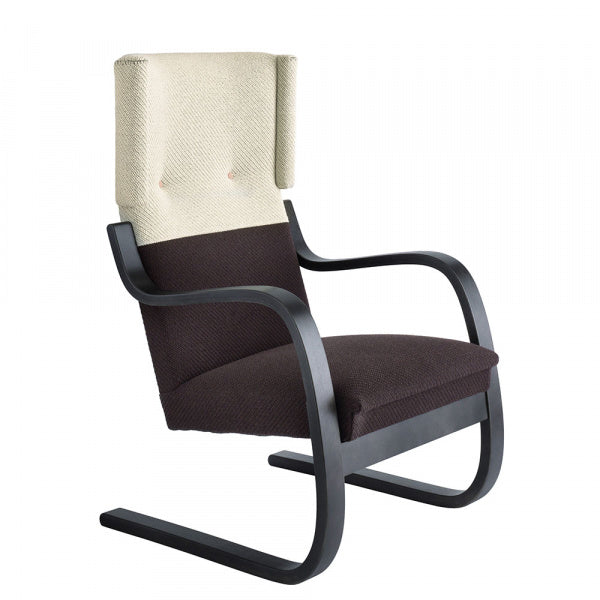 ARM CHAIR 401 ブラックラッカー ホワイト×ダークブラウン
