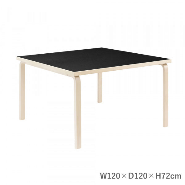 TABLE 84 W120 Black Linoleum