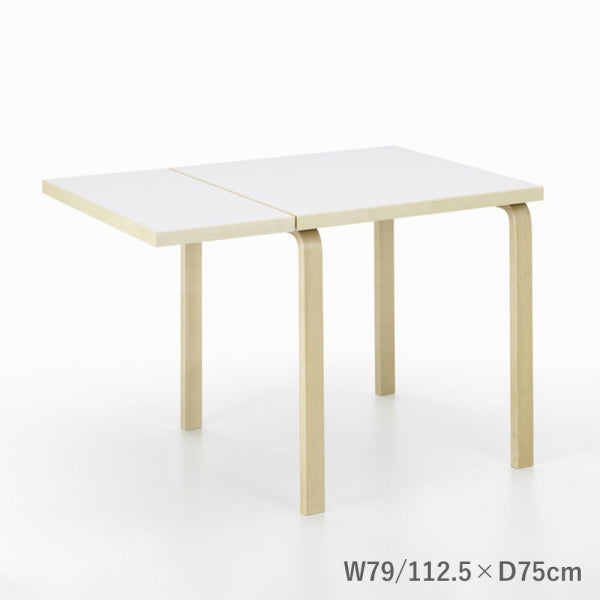 DL81C Drop-Leaf Table, White Laminate