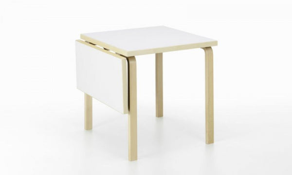 DL81C Drop-Leaf Table, White Laminate