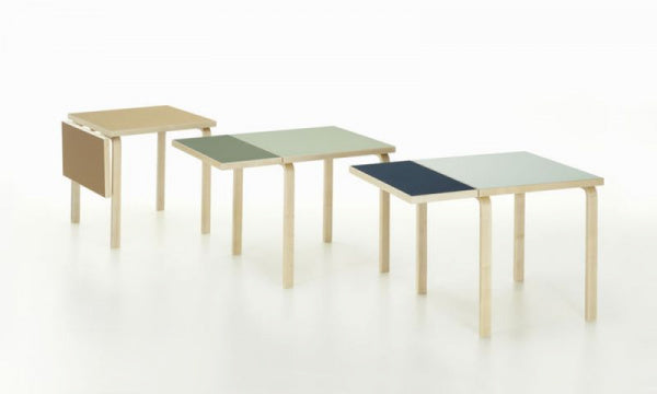 DL81C Drop Leaf Table Vapor x Smoky Blue Linoleum