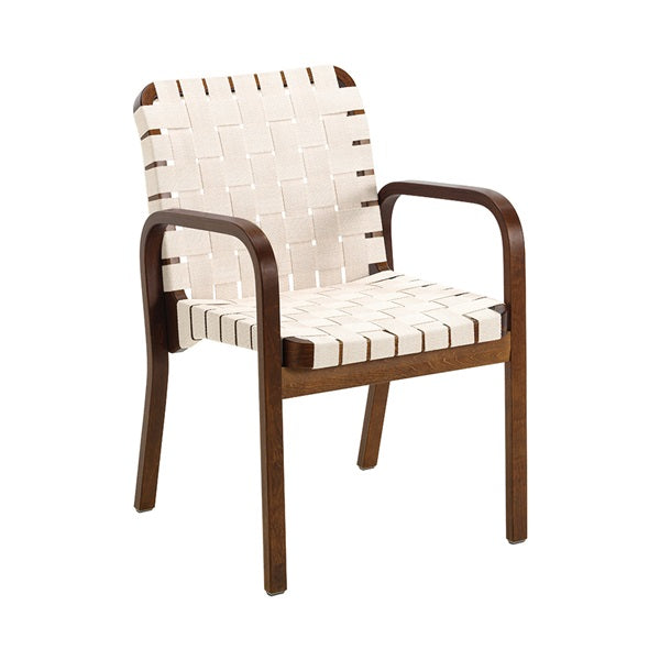 ARM CHAIR 45 ウォルナットステイン×ウェビング ナチュラル・ホワイト