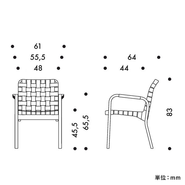 ARM CHAIR 45 ブラックラッカー×レザー Prestige ブラック