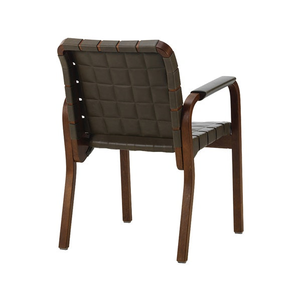 ARM CHAIR 45 ウォルナットステイン×レザー Envy オリーブ