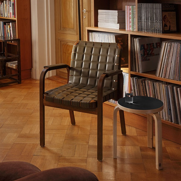 ARM CHAIR 45 ウォルナットステイン×レザー Envy オリーブ