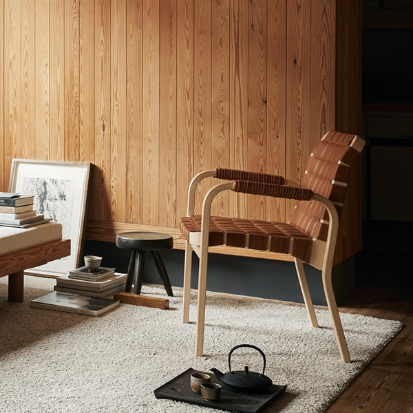 ARM CHAIR 45 ナチュラルラッカー×レザー Elegance コニャック
