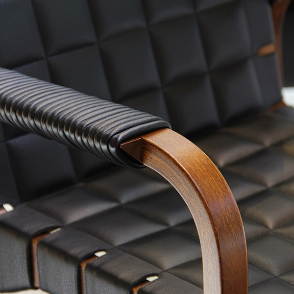 ARM CHAIR 45 ウォルナットステイン×レザー Prestige ブラック