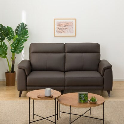 3-seater sofa (LB07 leather DBR)