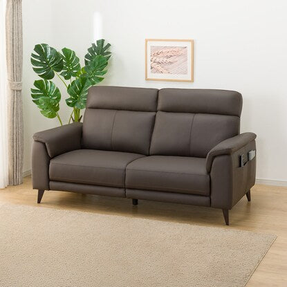 3-seater sofa (LB07 leather DBR)