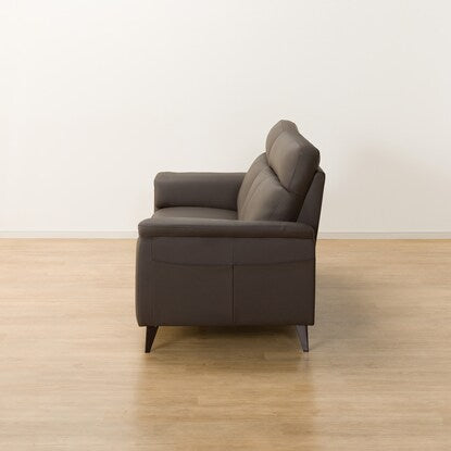 3-seater sofa (LB07 leather DBR)