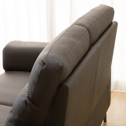 3-seater sofa (LB07 leather DBR)