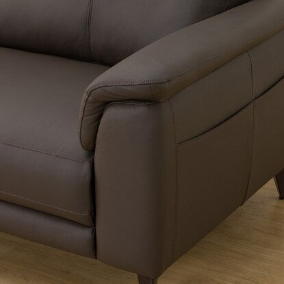 3-seater sofa (LB07 leather DBR)