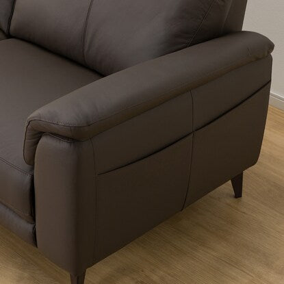 3-seater sofa (LB07 leather DBR)