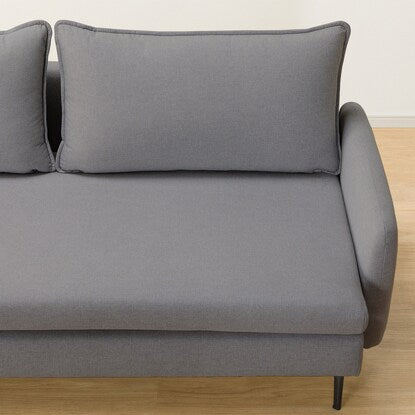 Scratch and stain resistant fabric upholstered couch with armrests (MS01 N-Shield AQ-MGY)