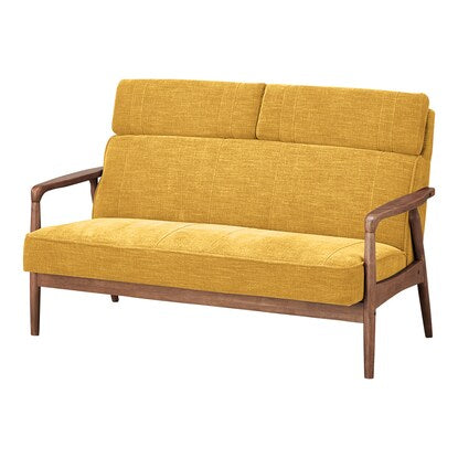 2-seater upholstered sofa (IC01 YE/MBR)