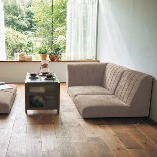 Water-repellent and stain-resistant low sofa for 2 people that can be combined