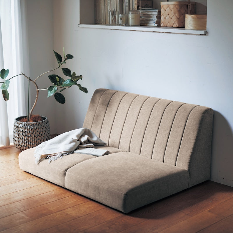 Water-repellent and stain-resistant low sofa for 2 people that can be combined