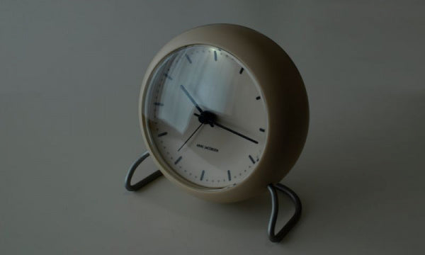Table Clock CITY HALL Sandy Beige