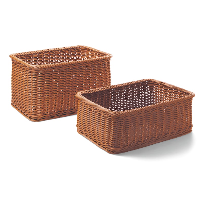 Washable rattan style storage basket M