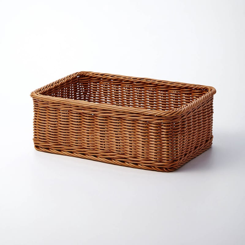 Washable rattan style storage basket M