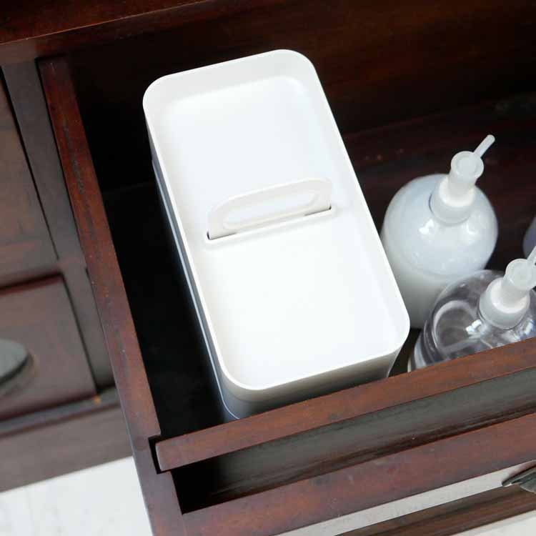 持ち運びができるメイクボックス ホワイト