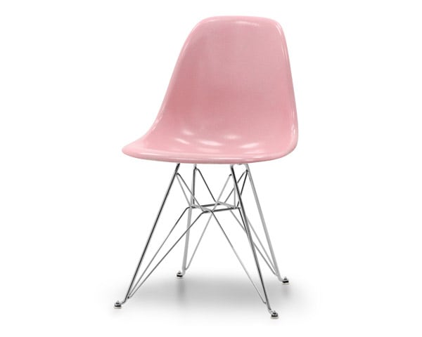 Fiberglass Side Shell Chair PINK
