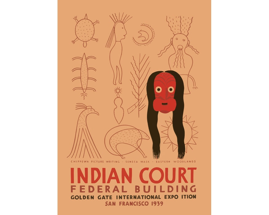 Indian Court Print 1220 インディアンコートプリント フレーム付