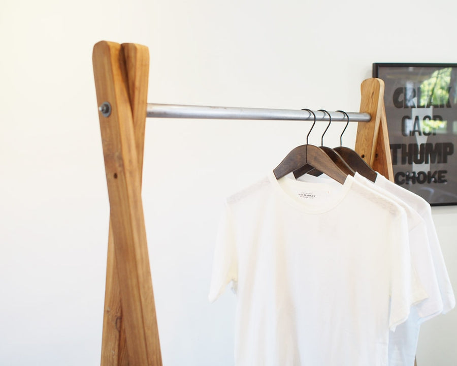 Teak Wood Garment Rack チークウッド ガーメントラック