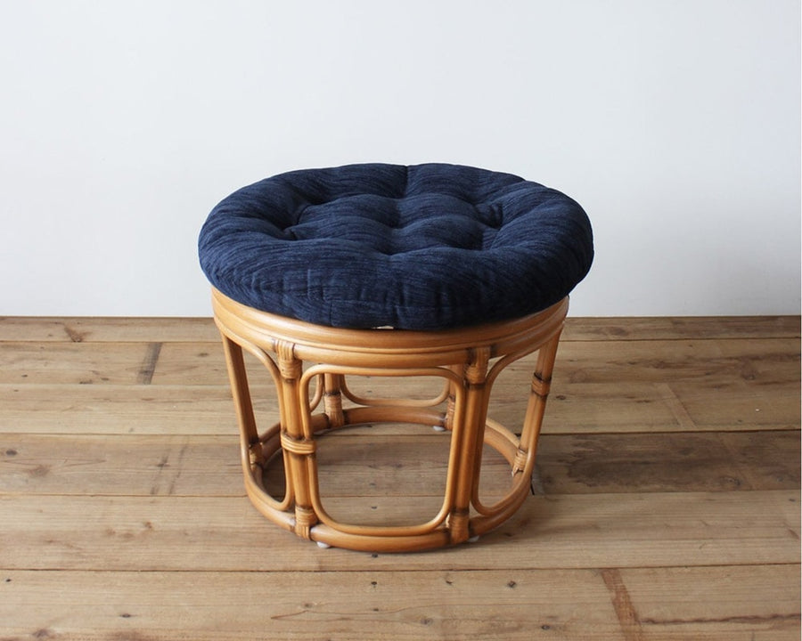 WICKER EASY CHAIR / STOOL NAVY ウィッカーイージーチェア/スツール ネイビー