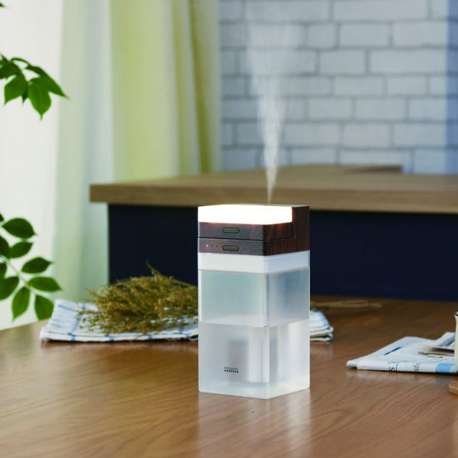 Rechargeable cordless humidifier with LED light