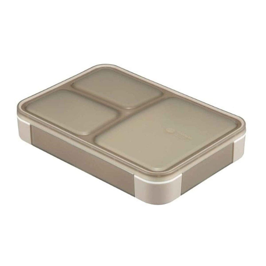 FOODMAN 抗菌 薄型弁当箱 600ml・ケース・箸 3点セット グレーベージュ