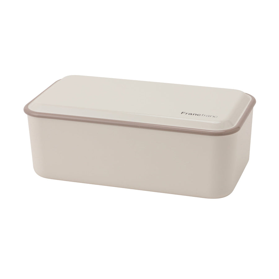 Square Wide Lunch Box White