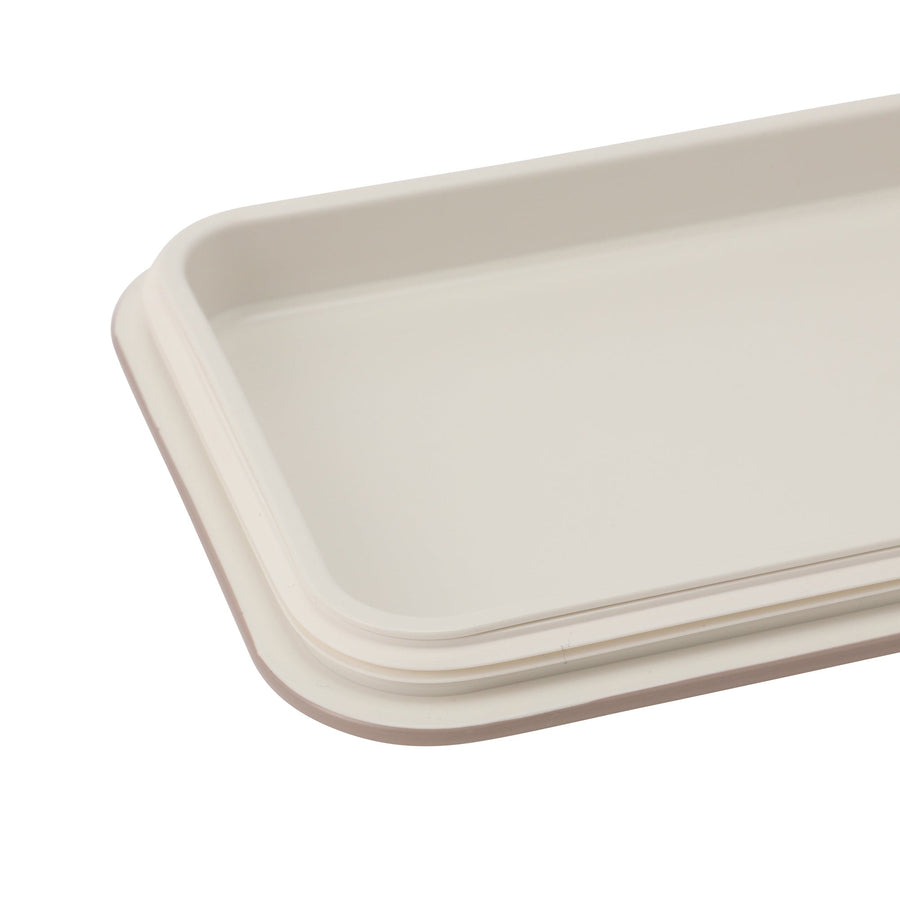 Square Wide Lunch Box White