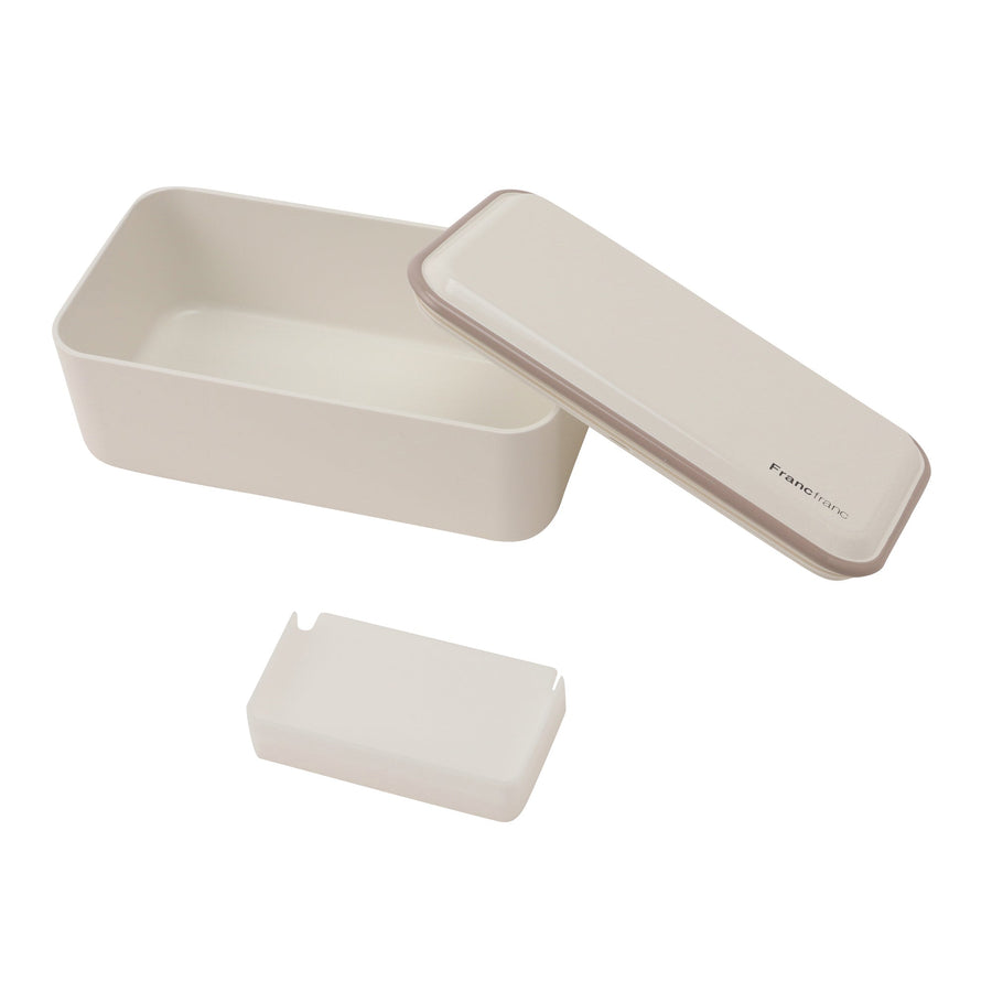 Square Wide Lunch Box White