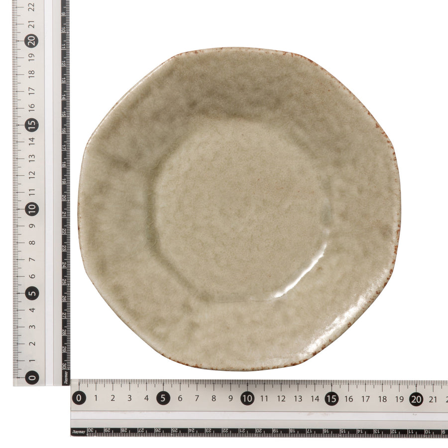 Ramen Octagonal Plate Beige