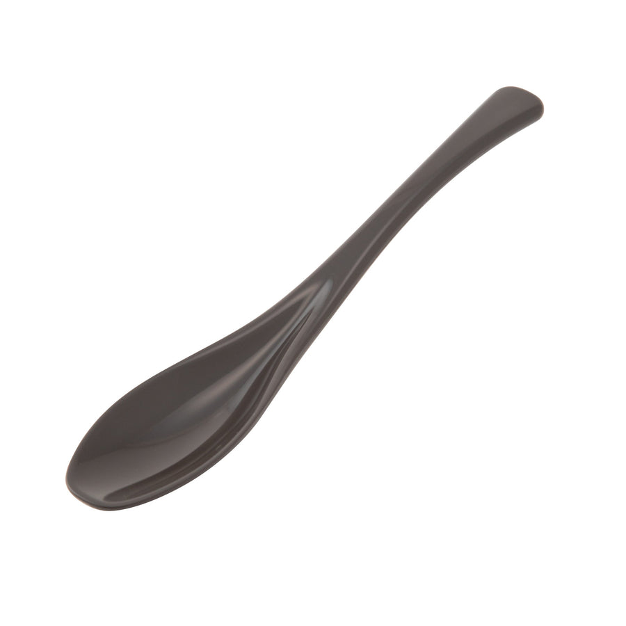 Slim PP spoon, black (set of 5)