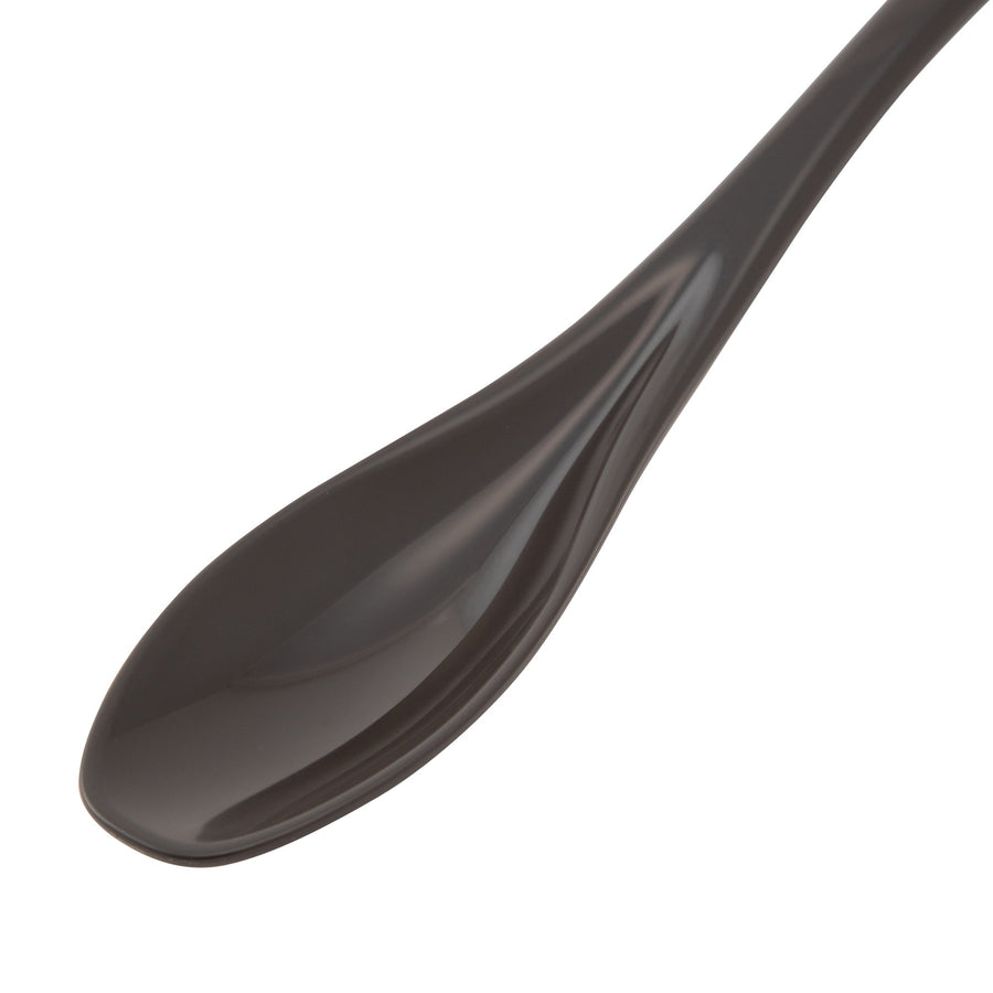 Slim PP spoon, black (set of 5)