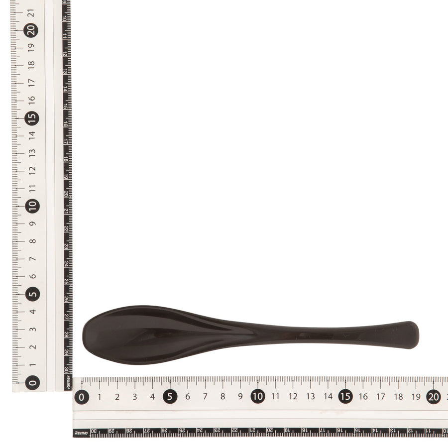 Slim PP spoon, black (set of 5)