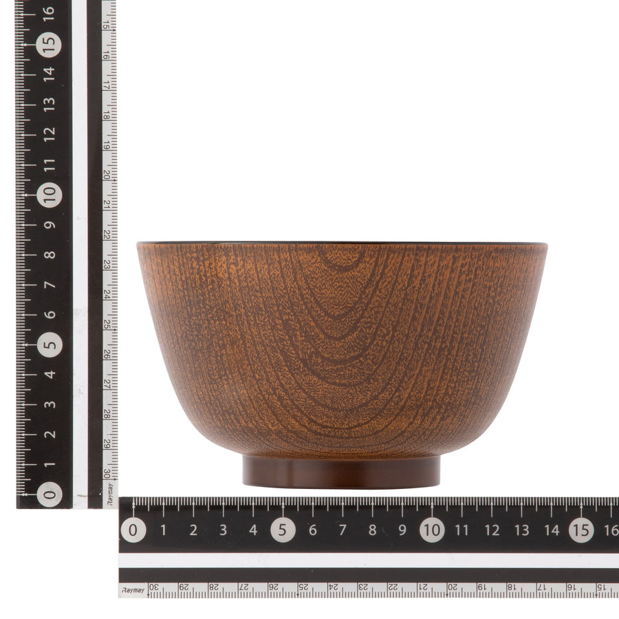 Yamanaka-nuri Kyoto-style Zelkova wood grain bowl, brown