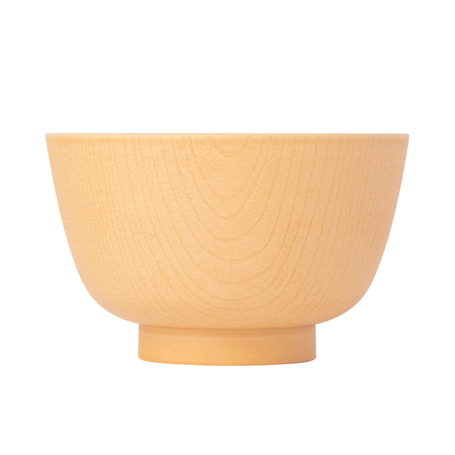 Yamanaka-nuri Kyoto-style Zelkova wood grain soup bowl, natural